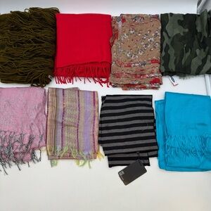 Lot 8 New Fashion Scarves Shawls Mixed Colors Styles